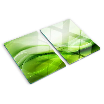 Planche à découper verre Ondes et dégradés verts