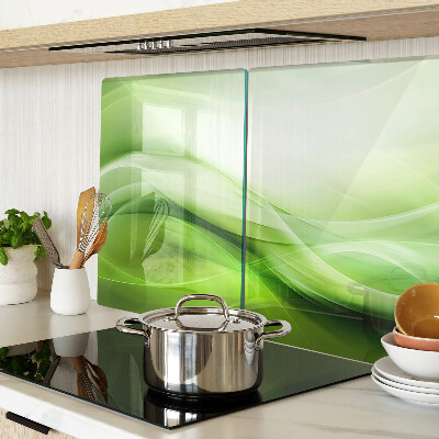 Planche à découper verre Ondes et dégradés verts