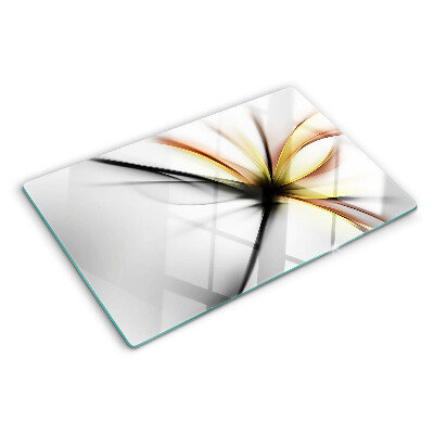 Planche à découper en verre Abstrait floral aux lignes dynamiques
