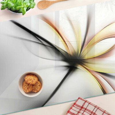 Planche à découper en verre Abstrait floral aux lignes dynamiques
