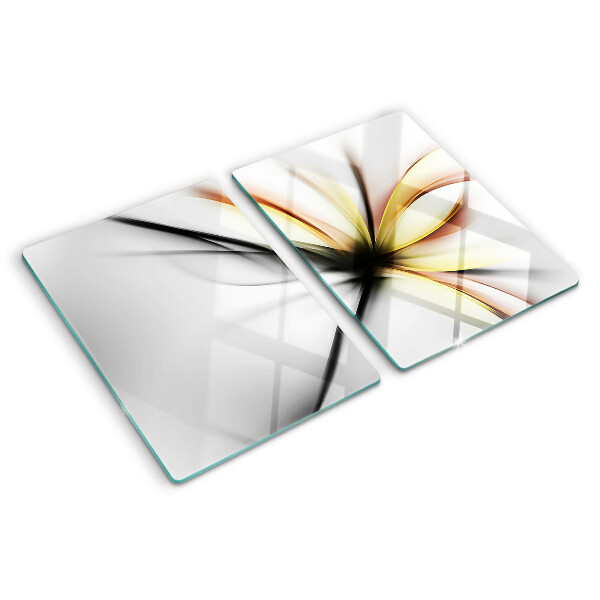 Planche à découper en verre Abstrait floral aux lignes dynamiques
