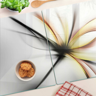 Planche à découper en verre Abstrait floral aux lignes dynamiques