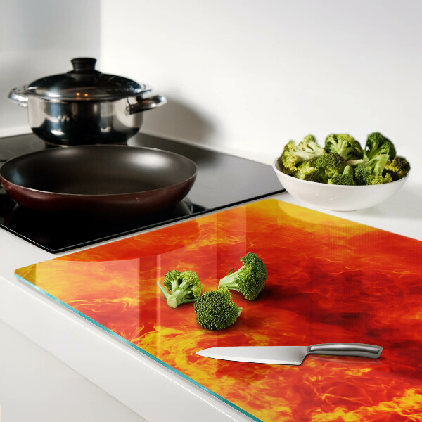 Planche à découper en verre Feu et flammes