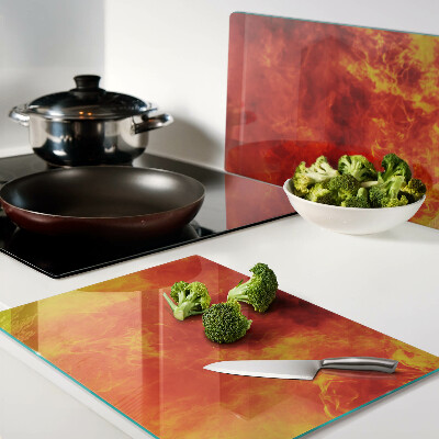 Planche à découper en verre Feu et flammes