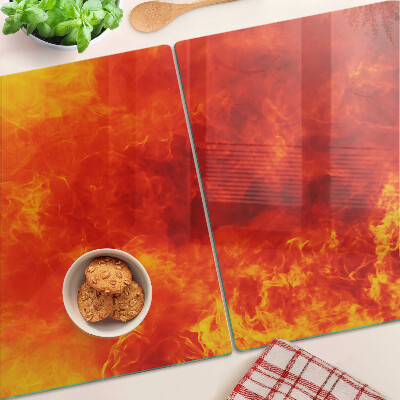 Planche à découper en verre Feu et flammes