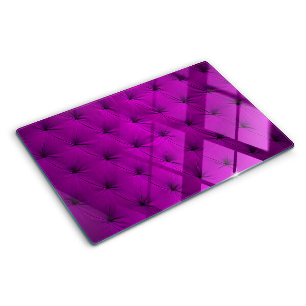 Planche à découper verre matelassage violet