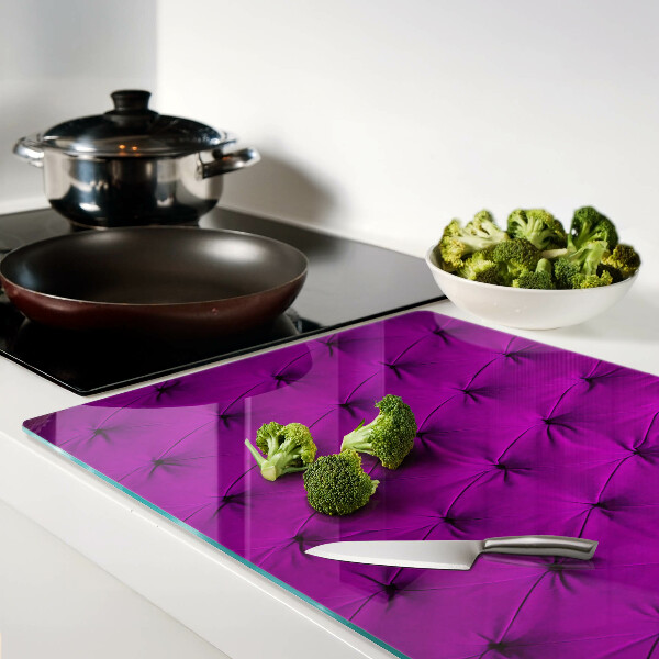 Planche à découper verre matelassage violet
