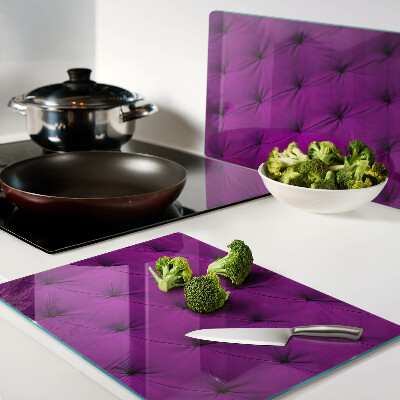 Planche à découper verre matelassage violet