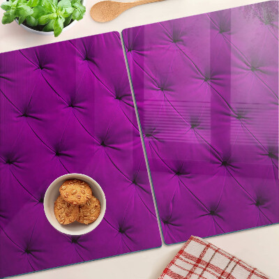 Planche à découper verre matelassage violet