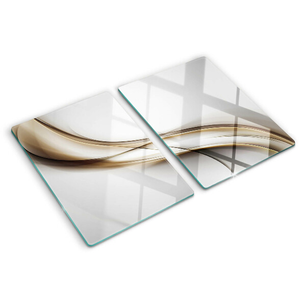 Planche à découper en verre Des vagues dans les tons beiges