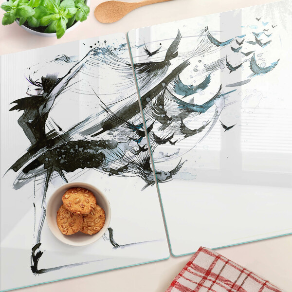 Planche à découper en verre Danse ailée