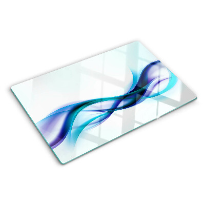 Planche à découper verre Des vagues aux tons bleus et turquoise