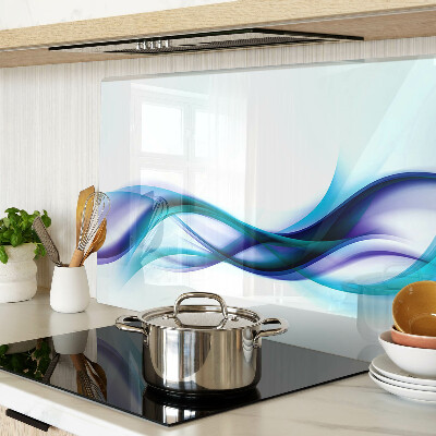 Planche à découper verre Des vagues aux tons bleus et turquoise