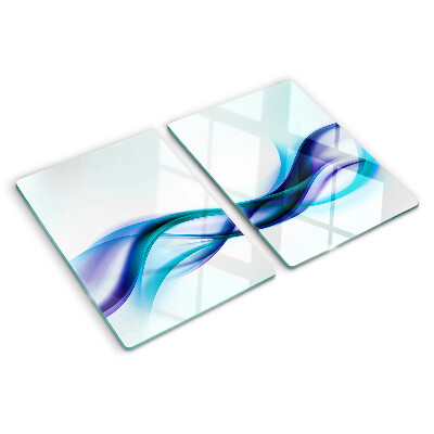 Planche à découper verre Des vagues aux tons bleus et turquoise