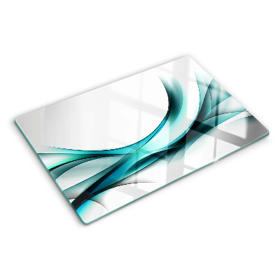 Planche à découper en verre Des vagues aux nuances de bleu
