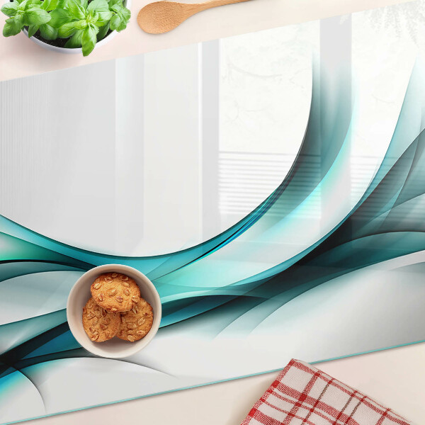 Planche à découper en verre Des vagues aux nuances de bleu