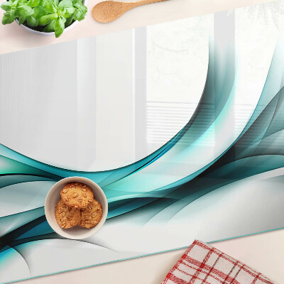 Planche à découper en verre Des vagues aux nuances de bleu