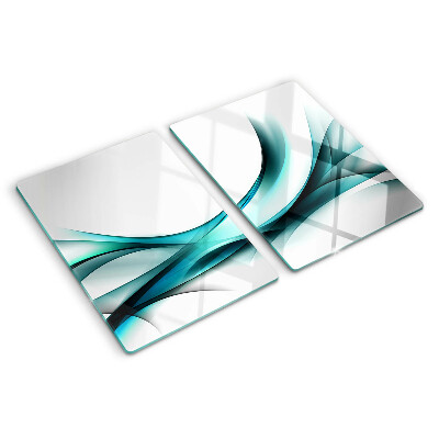 Planche à découper en verre Des vagues aux nuances de bleu