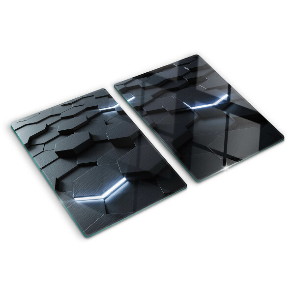 Planche à découper en verre Motif hexagonal avec effet 3D