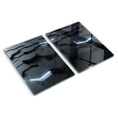 Planche à découper en verre Motif hexagonal avec effet 3D