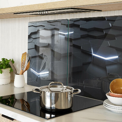 Planche à découper en verre Motif hexagonal avec effet 3D