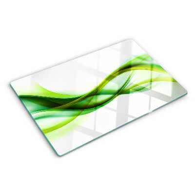 Planche à découper verre Des vagues aux nuances de vert