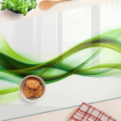 Planche à découper verre Des vagues aux nuances de vert