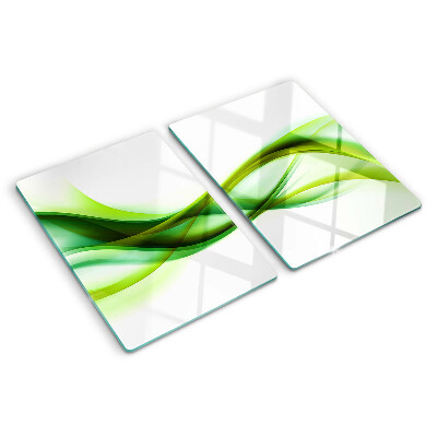 Planche à découper verre Des vagues aux nuances de vert