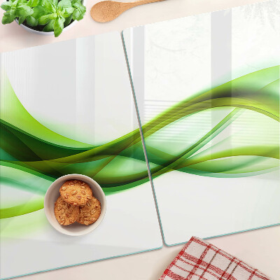 Planche à découper verre Des vagues aux nuances de vert