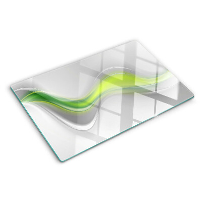 Planche à découper verre Des vagues aux nuances de vert