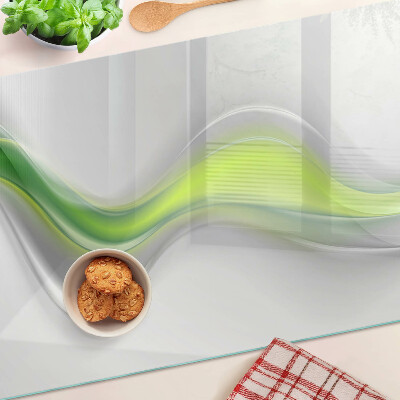 Planche à découper verre Des vagues aux nuances de vert