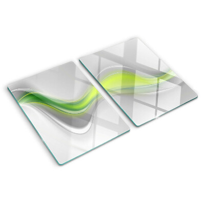 Planche à découper verre Des vagues aux nuances de vert
