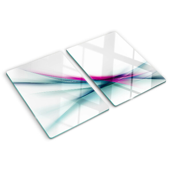 Planche à découper verre Ondes de couleurs abstraites