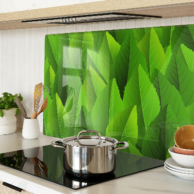 Planche à découper en verre Feuilles dans des tons de vert