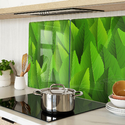 Planche à découper en verre Feuilles dans des tons de vert