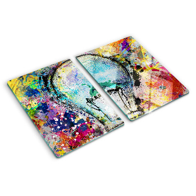 Planche à découper en verre Ampoule sur fond coloré