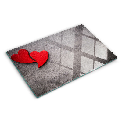 Planche à découper verre Coeur en arrière-plan de la fenêtre