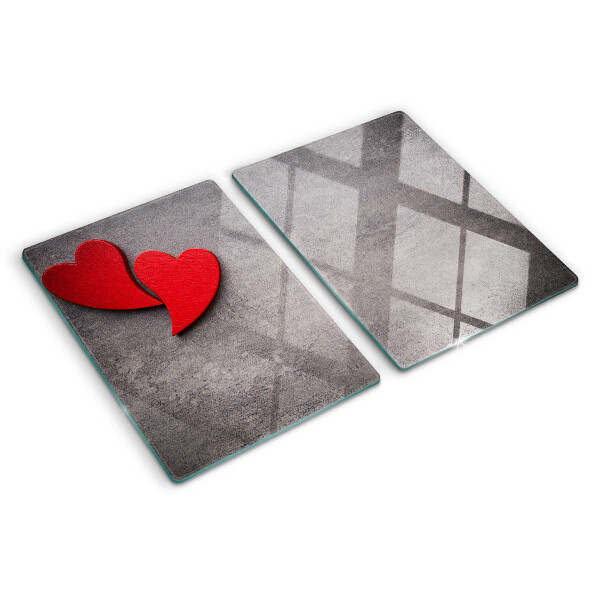 Planche à découper verre Coeur en arrière-plan de la fenêtre