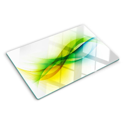Planche à découper verre Ondes de couleurs abstraites