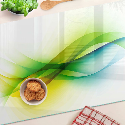 Planche à découper verre Ondes de couleurs abstraites