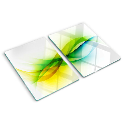 Planche à découper verre Ondes de couleurs abstraites