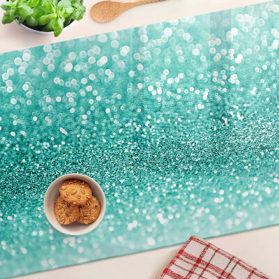 Planche à découper verre Paillettes turquoise étincelantes