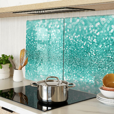 Planche à découper verre Paillettes turquoise étincelantes