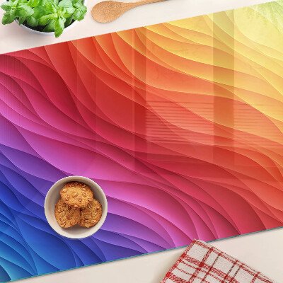 Planche à découper verre Ondes de couleur