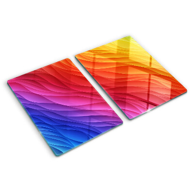 Planche à découper verre Ondes de couleur