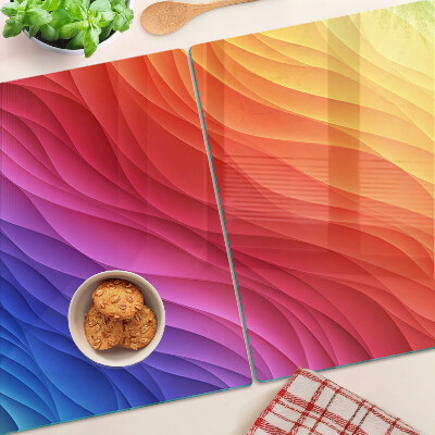 Planche à découper verre Ondes de couleur