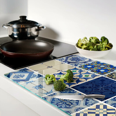 Planche à découper en verre Motif de carreaux de mosaïque