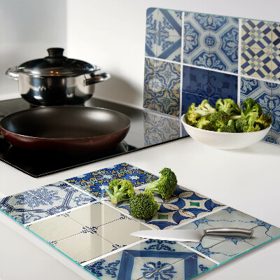 Planche à découper en verre Motif de carreaux de mosaïque