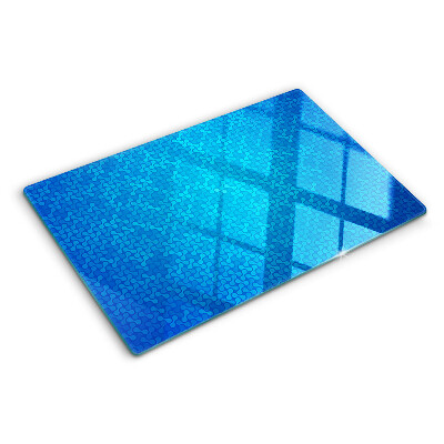 Planche à découper verre Un motif ondulé dans des tons de bleu