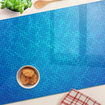 Planche à découper verre Un motif ondulé dans des tons de bleu